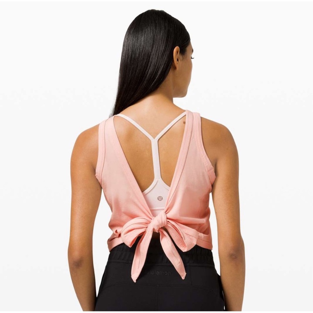 Lululemon Its a Tie Tank in pink mist EUC SZ2